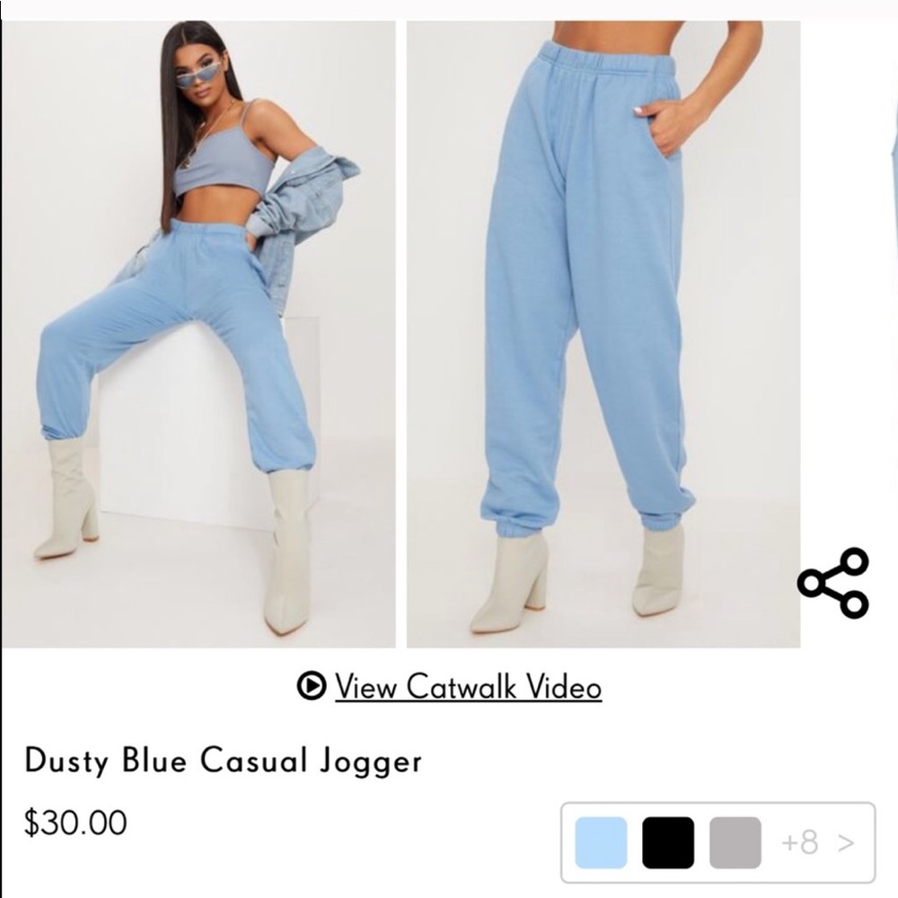 Dusty blue jogger Prettylittlething
